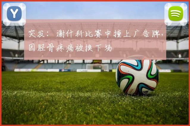 突发：谢什科比赛中撞上广告牌，因胫骨疼痛被换下场